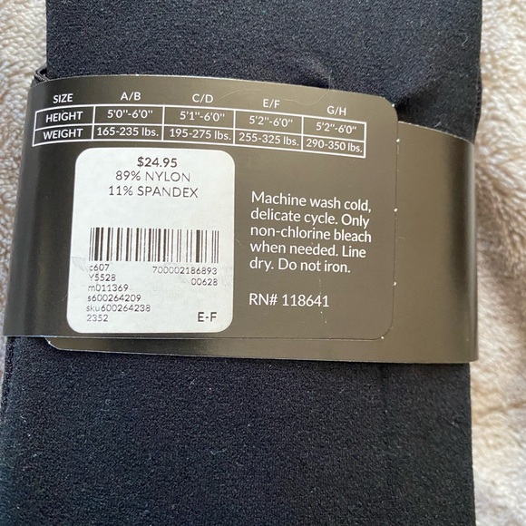 Lane Bryant Black Opaque High-Waist Tights (799) - Picture 2 of 2